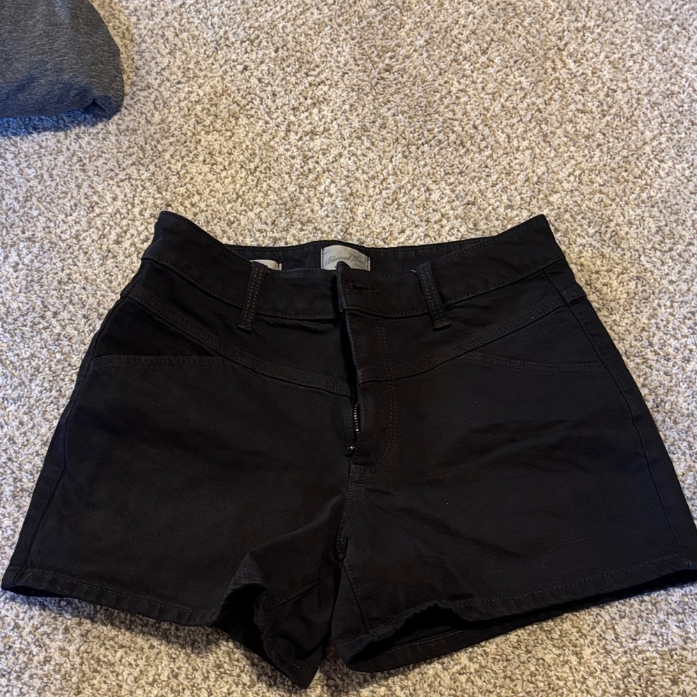 Black Women's High-Rise Shorts